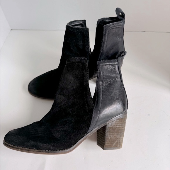 Diba True Later On Black Suede and Leather Combo Booties size 10 - Picture 3 of 6